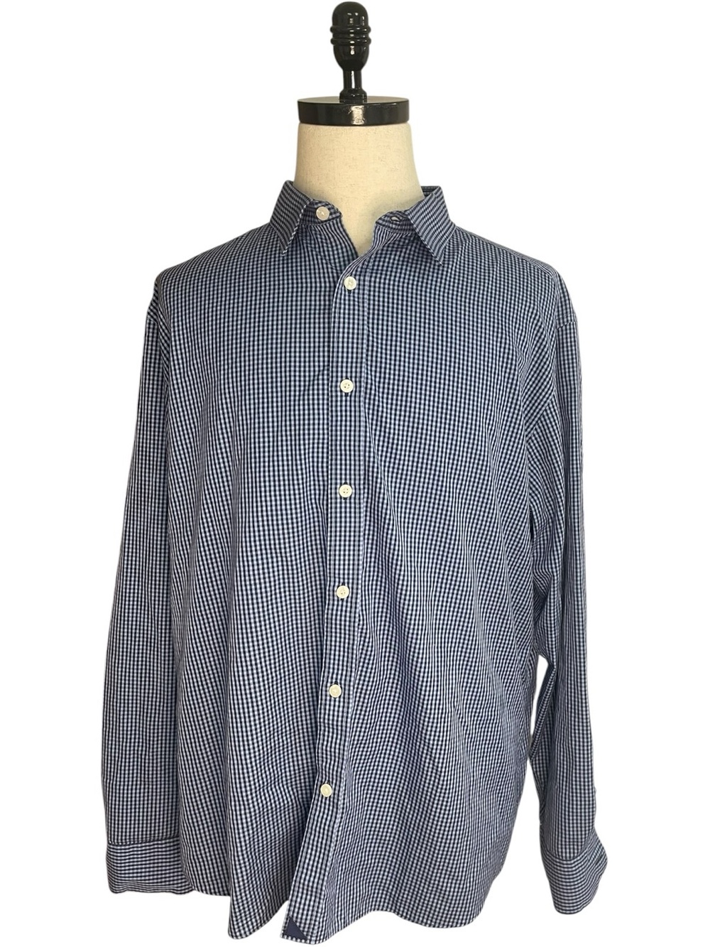 UNTUCKit Vignoble Luxe Wrinkle Free Button Down Shirt Navy Blue - Picture 1 of 11